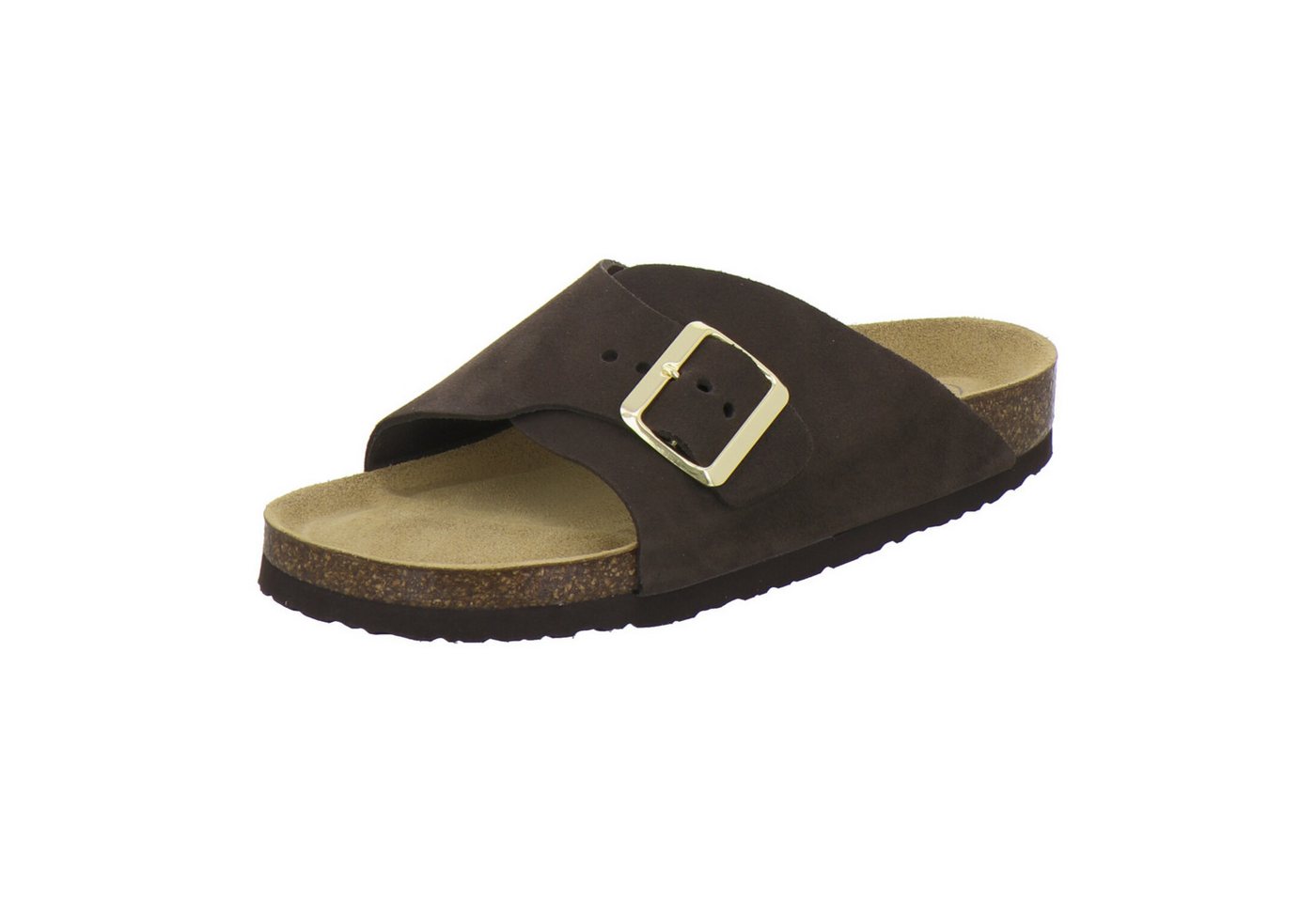 AFS-Schuhe 215076 Sommer Pantolette für Damen mit Fußbett, bequeme Sandalen aus Leder