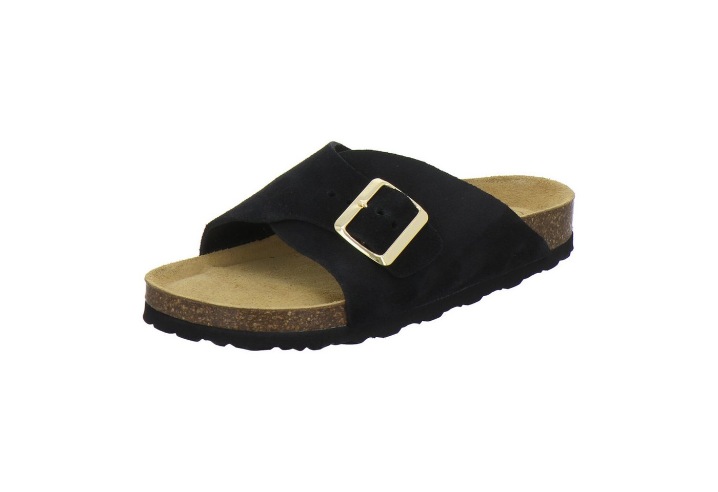 AFS-Schuhe 215097 Sommer Pantolette für Damen mit Fußbett, bequeme Sandalen aus Leder