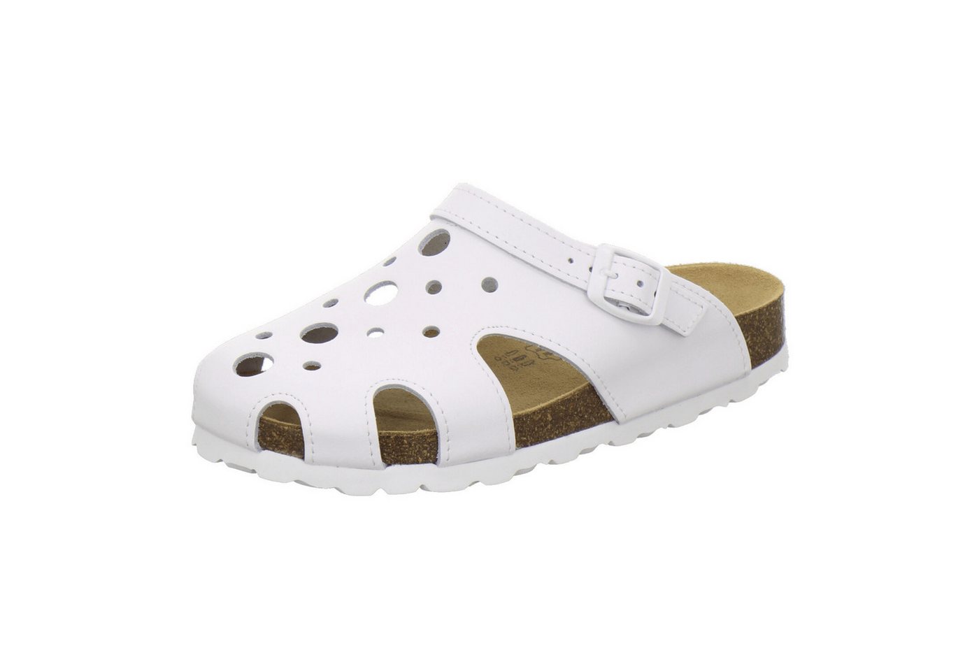 AFS-Schuhe 2993C10 Clogs Pantolette für Damen mit Fußbett, bequeme Hausschuhe aus Leder