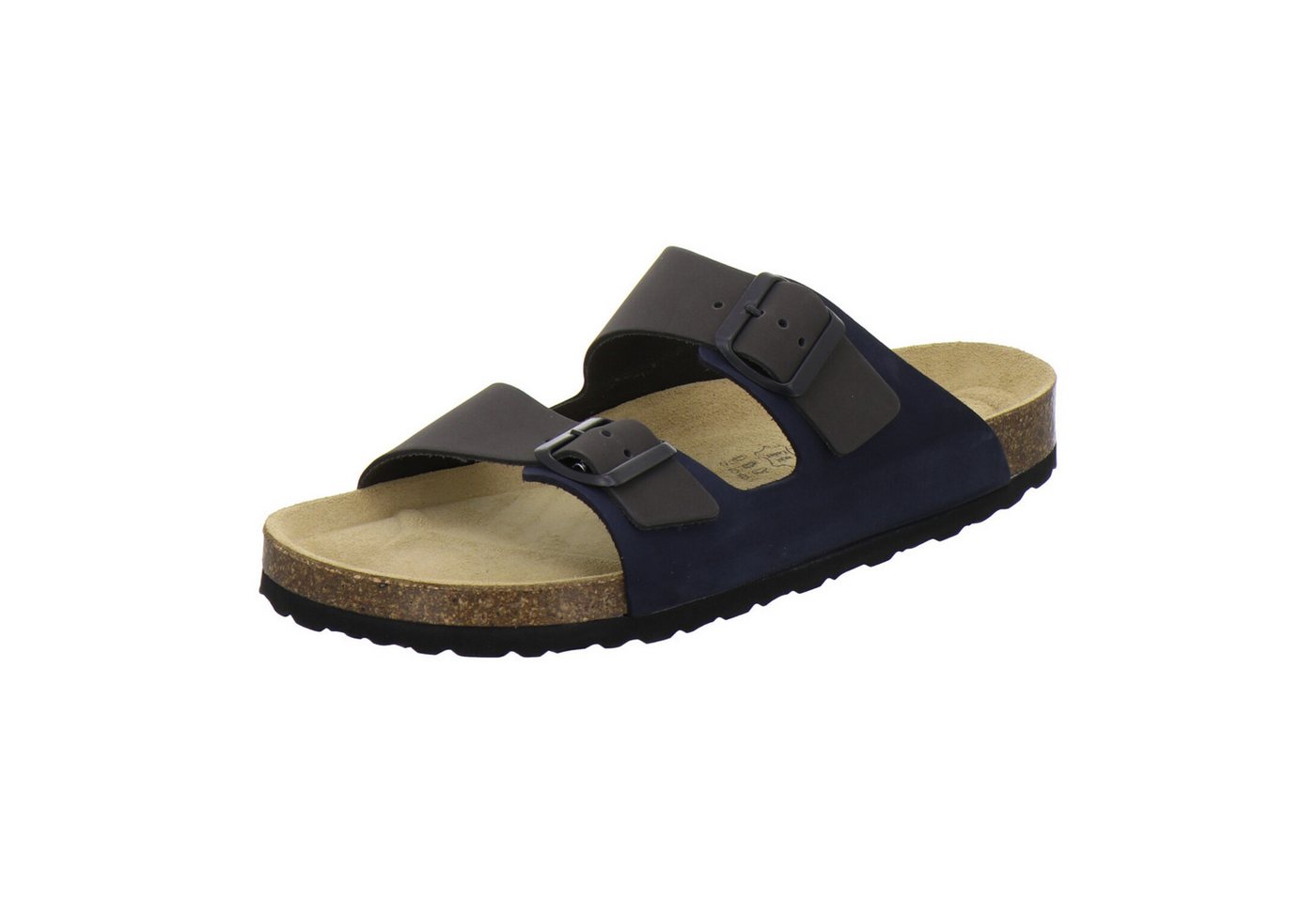 AFS-Schuhe 310040 Zweischnaller Pantolette für Herren mit Fußbett, bequeme Sandalen aus Leder