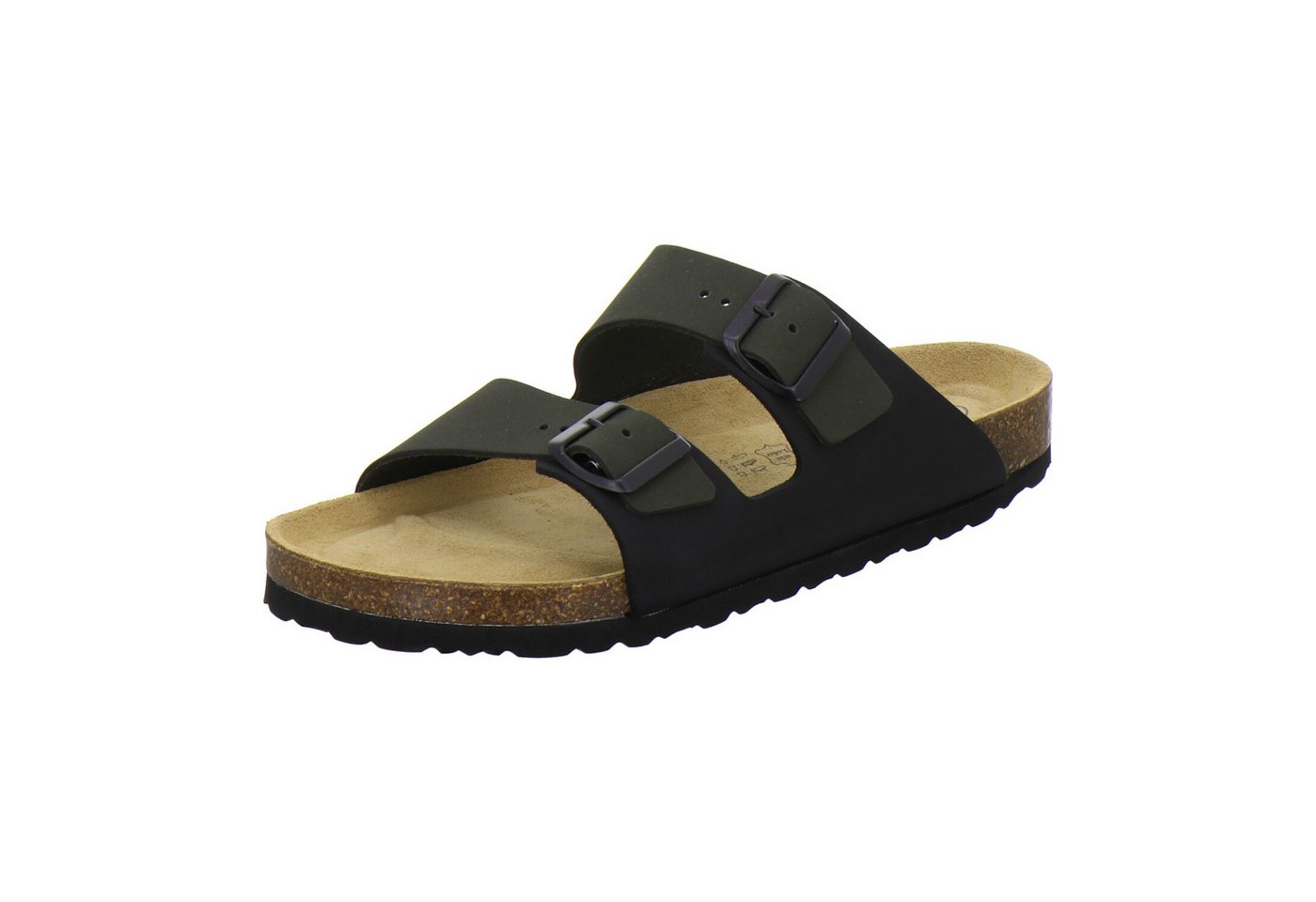 AFS-Schuhe 310066 Zweischnaller Pantolette für Herren mit Fußbett, bequeme Sandalen aus Leder