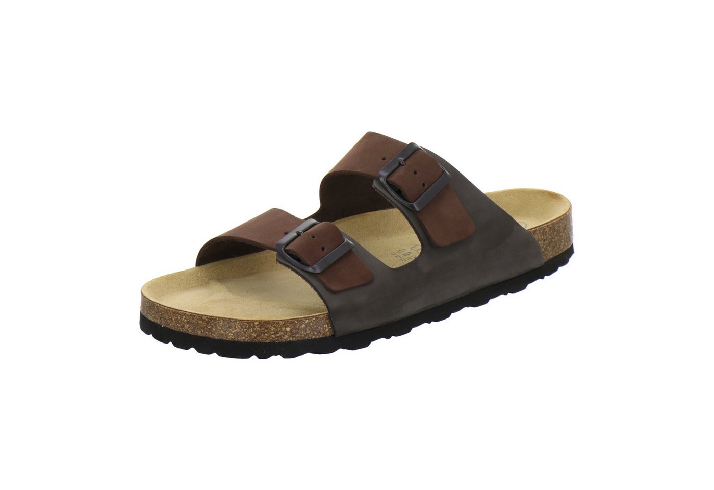 AFS-Schuhe 310067 Zweischnaller Pantolette für Herren mit Fußbett, bequeme Sandalen aus Leder