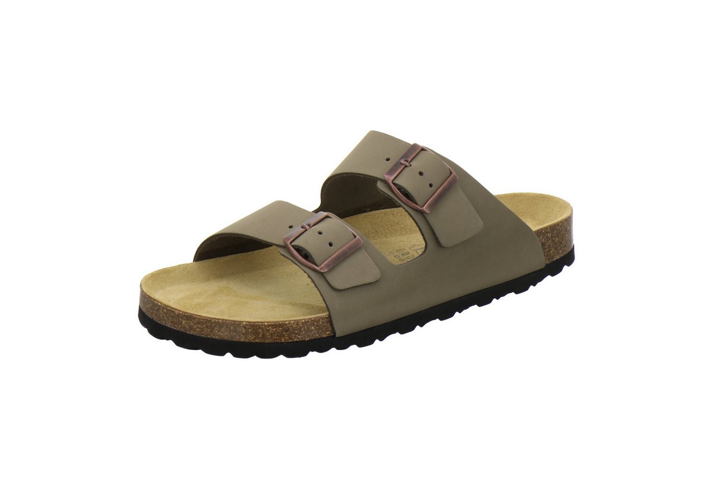 AFS-Schuhe 310068 Zweischnaller Pantolette für Herren mit Fußbett, bequeme Sandalen aus Leder