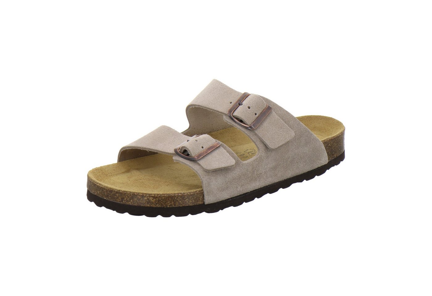 AFS-Schuhe 310074 Zweischnaller Pantolette für Herren mit Fußbett, bequeme Sandalen aus Leder
