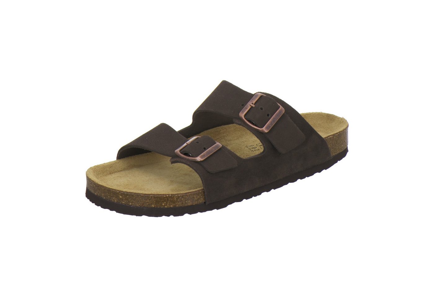 AFS-Schuhe 310076 Zweischnaller Pantolette für Herren mit Fußbett, bequeme Sandalen aus Leder
