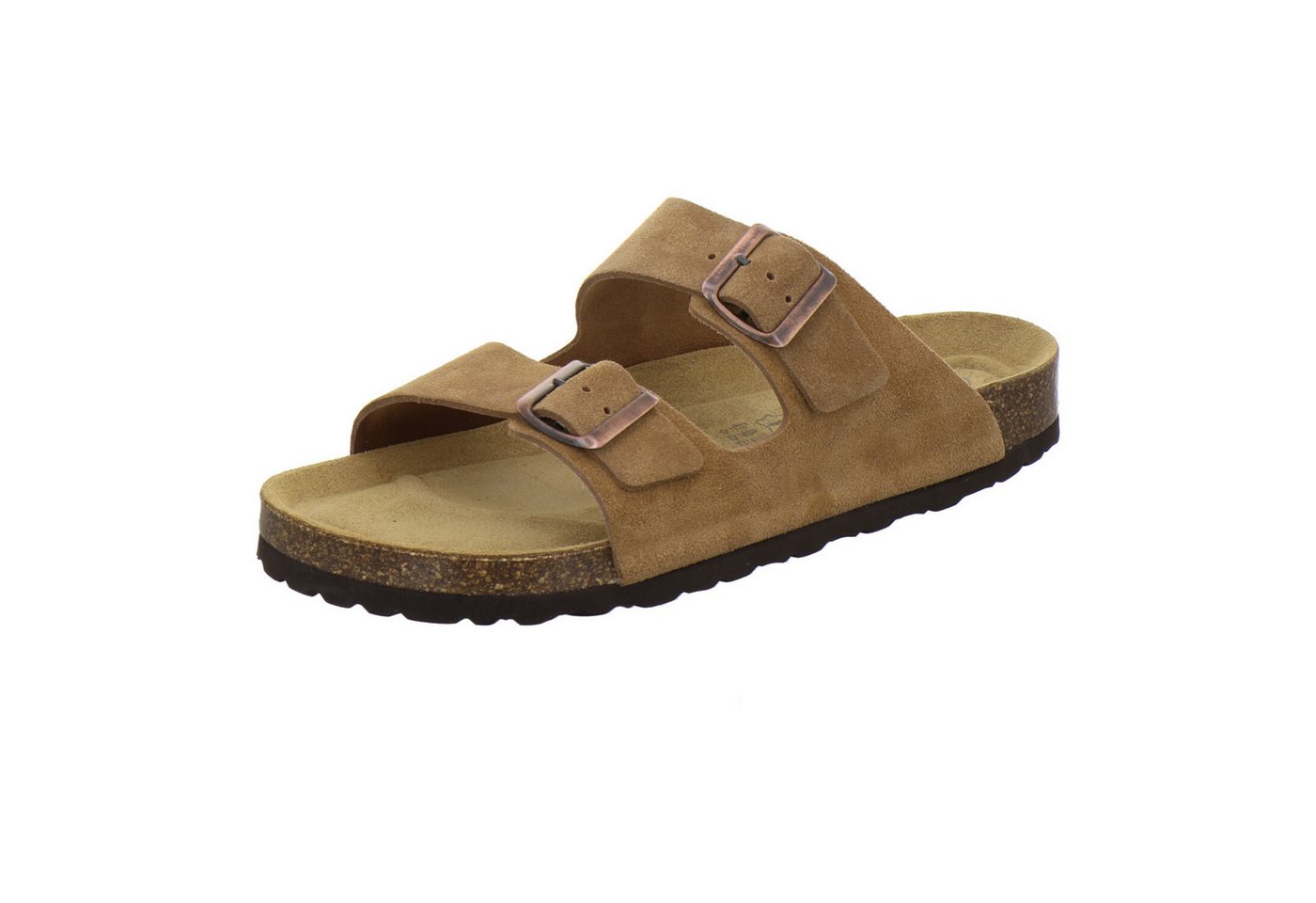 AFS-Schuhe 310084 Zweischnaller Pantolette für Herren mit Fußbett, bequeme Sandalen aus Leder