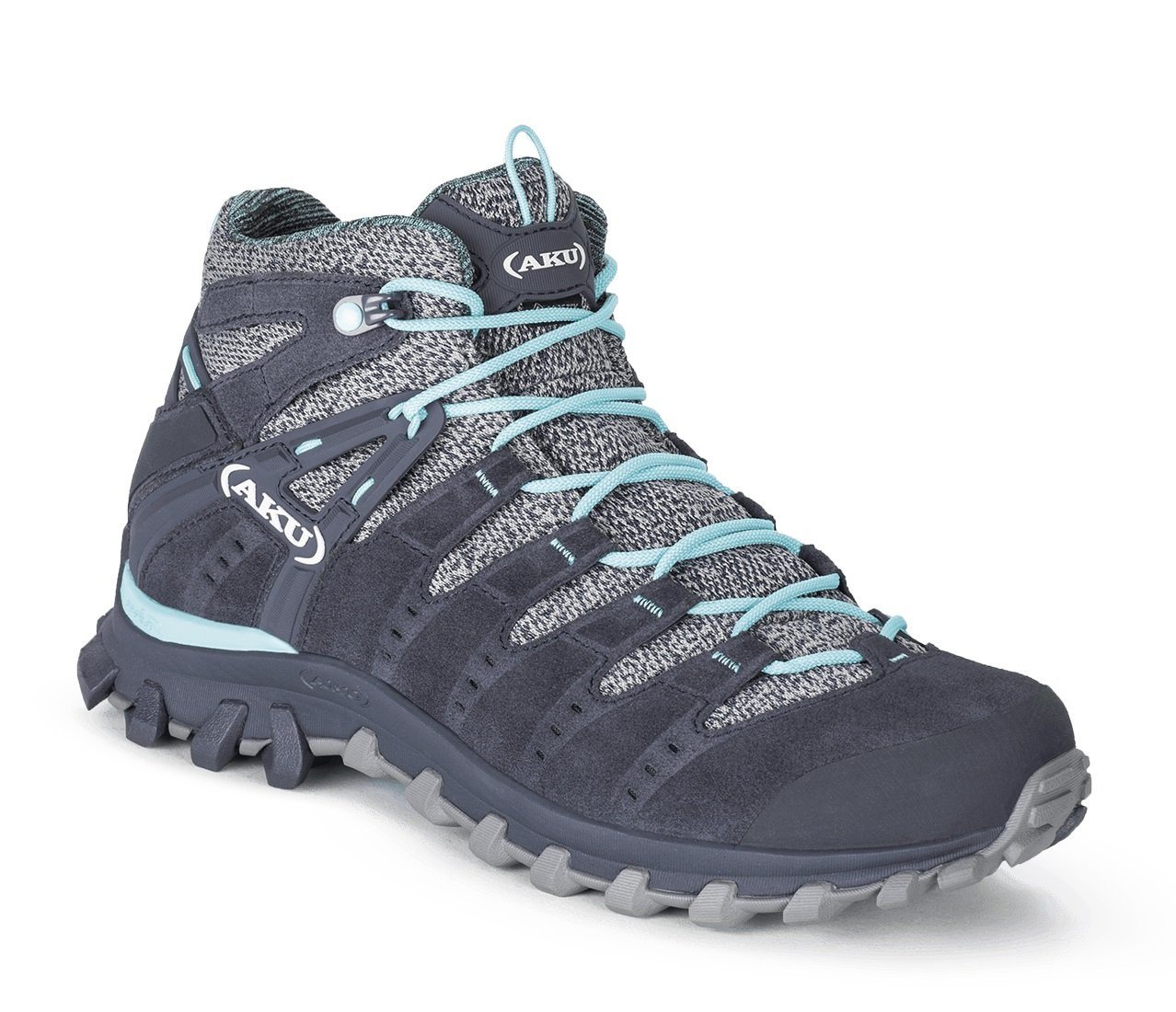 Aku Alterra Lite Mid GTX (Trekking, wasserdicht) anthrazitgrau/blau Damen Wanderschuh