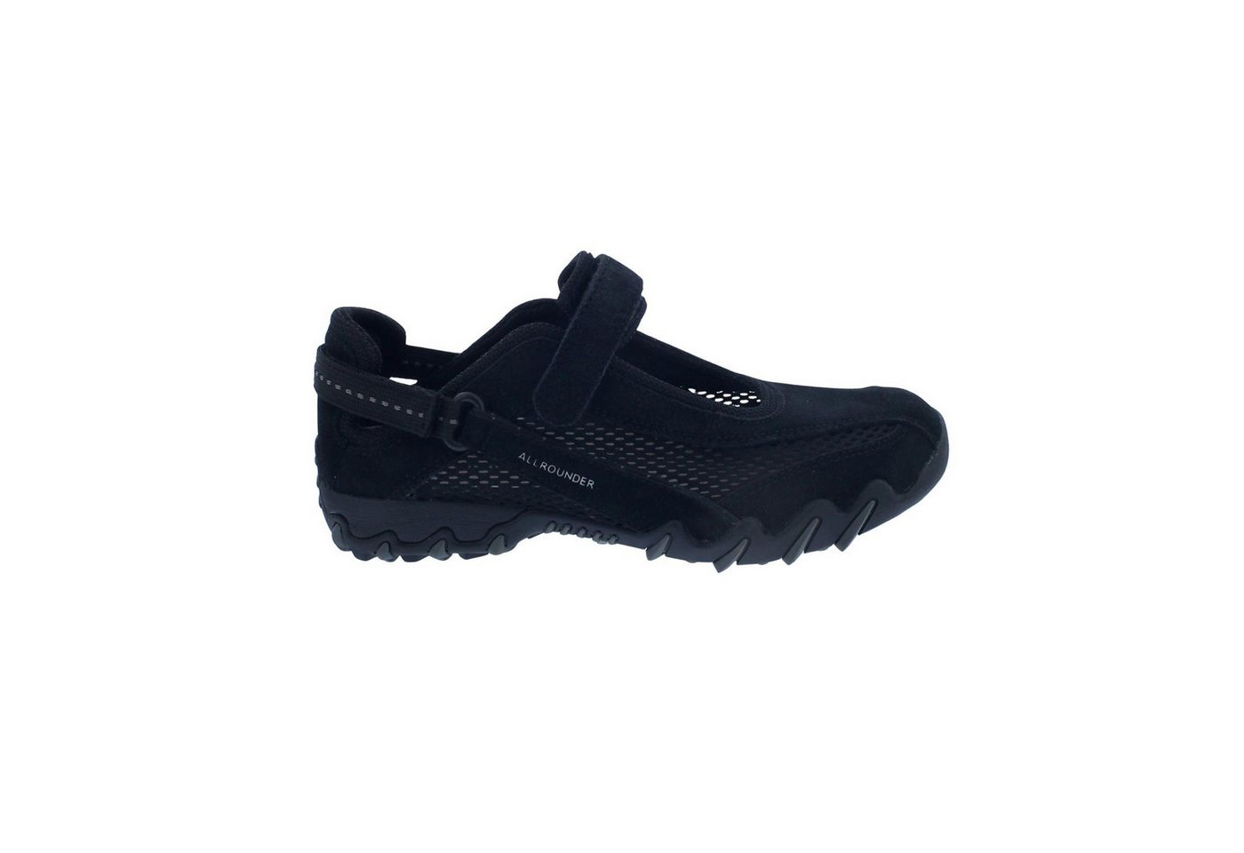 Allrounder by Mephisto Allrounder Niro Sneaker, Klettverschluss, Black, C. Suede N 84 / Open Klettschuh
