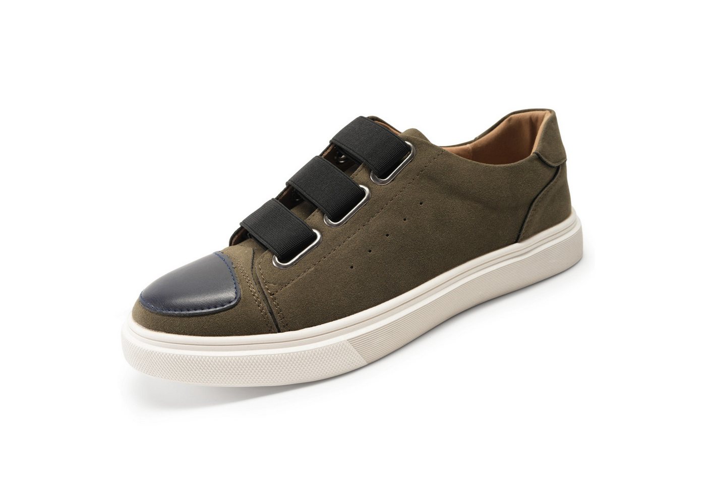 Allthemen Loafer mit Gummiband Freizeitschuh Herren Slip-on Halbschuh