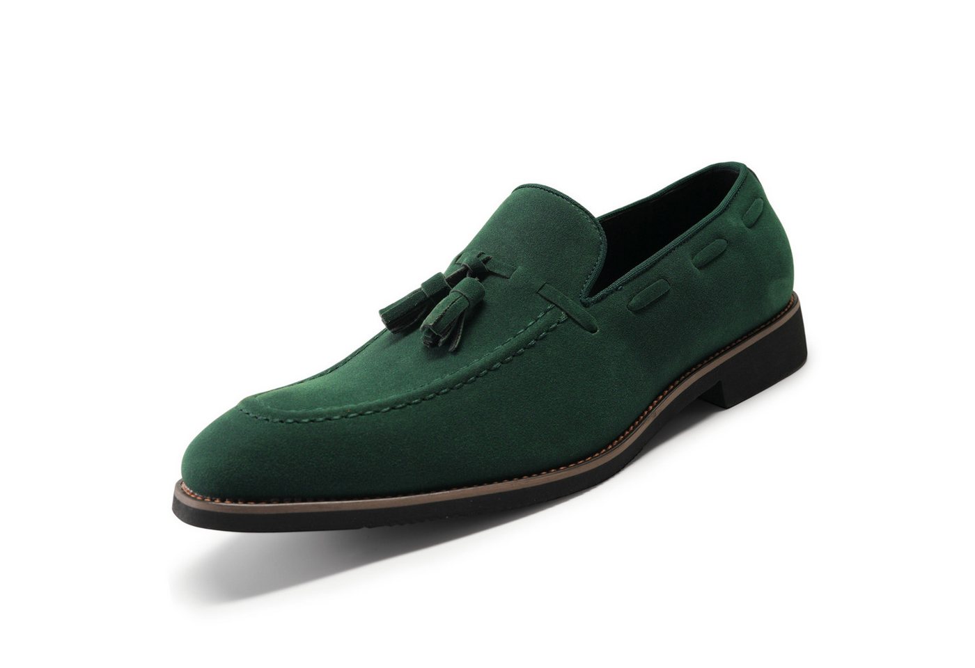 Allthemen Loafer mit Quasten Slipper Spitze Zehenbereich