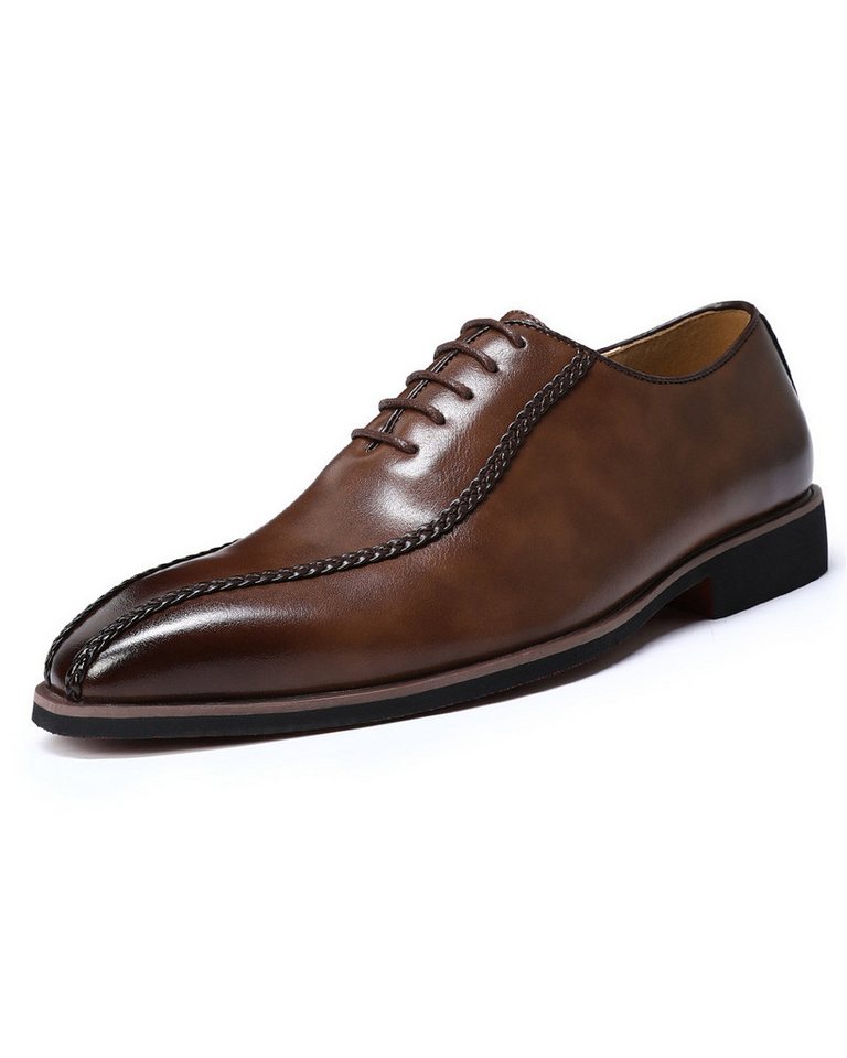 Allthemen Schnürschuh Herren Business-Schnürschuhe Elegant mit Edler Flechtnaht