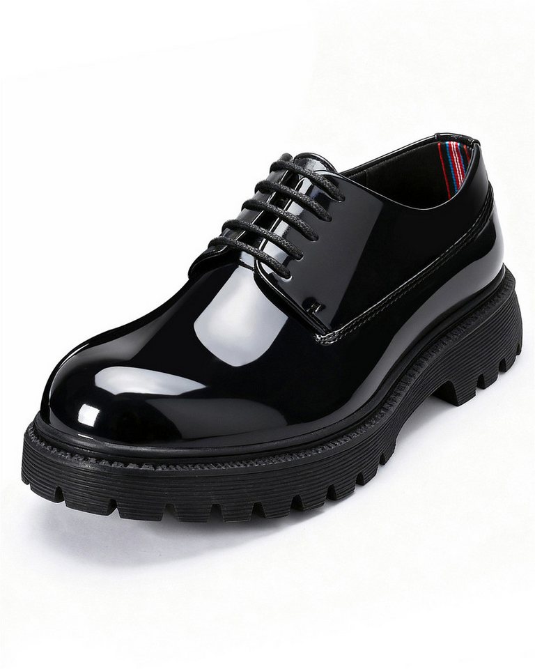 Allthemen Schnürschuh Klassische Herren Derbyschuhe mit dicker Sohle Vintage Schnürschuhe