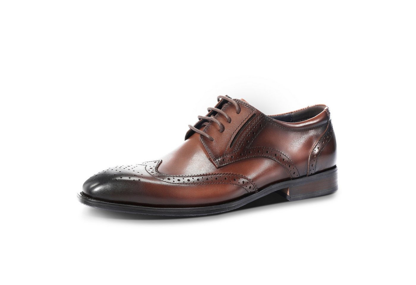 Allthemen Schnürschuh Herren Brogues Schuhe aus echt Leder Budapester Businessschuhe