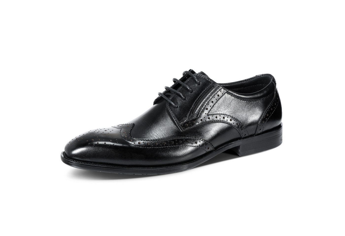 Allthemen Schnürschuh Herren Brogues Schuhe aus echt Leder Budapester Businessschuhe