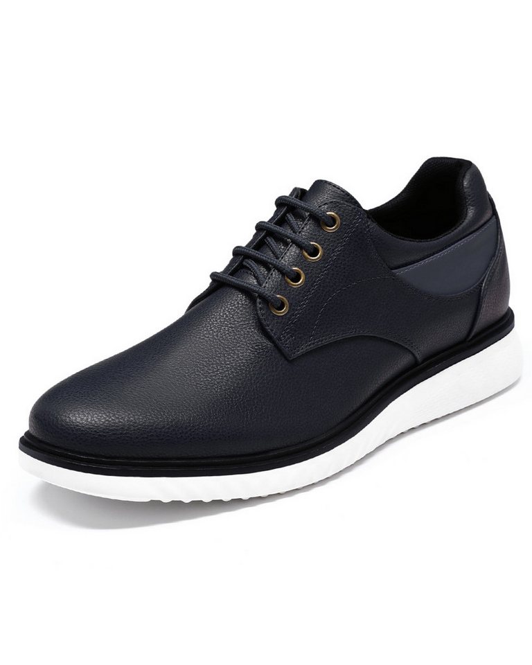 Allthemen Schnürschuh Schnürschuhe Herren Rundkappe Business Halbschuhe aus Leder (blau)