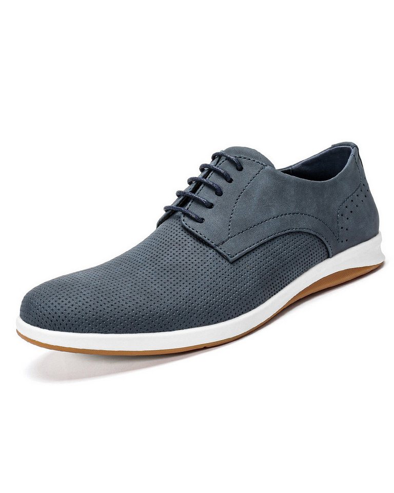 Allthemen Schnürschuh Vielseitige Derby-Schnürer Herren Businessschuhe für Büro & Freizeit (blau)