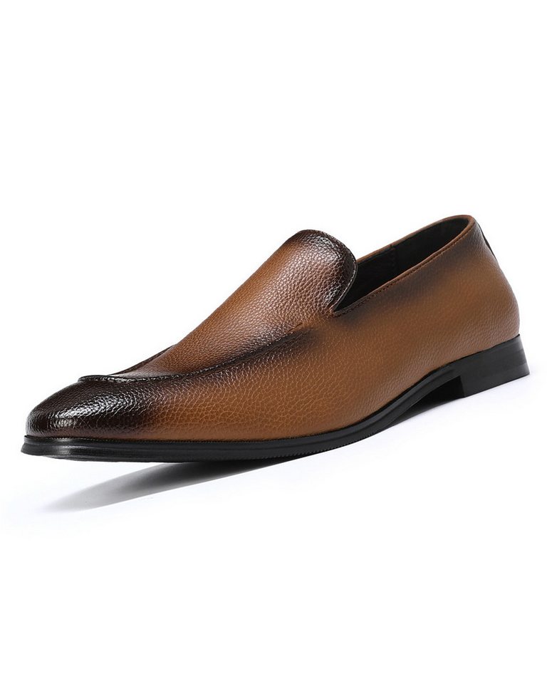 Allthemen Slip-On Sneaker Eleganter Herren-Loafer mit Litschimuster Schlupfschuh für Business