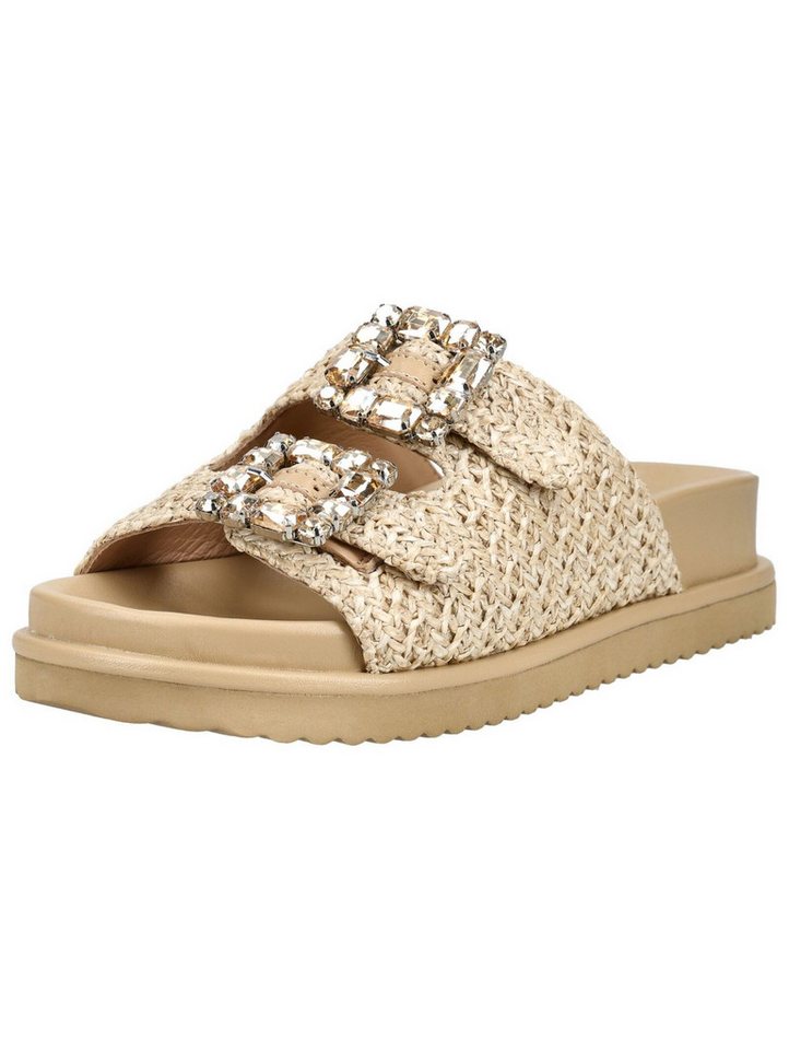Alma en Pena Pantoletten Lederimitat Pantolette (braun)