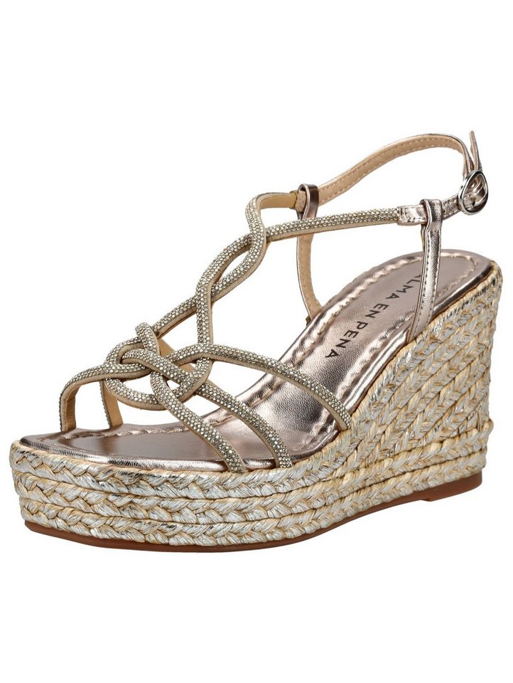 Alma en Pena Sandalen Textil Keilsandalette