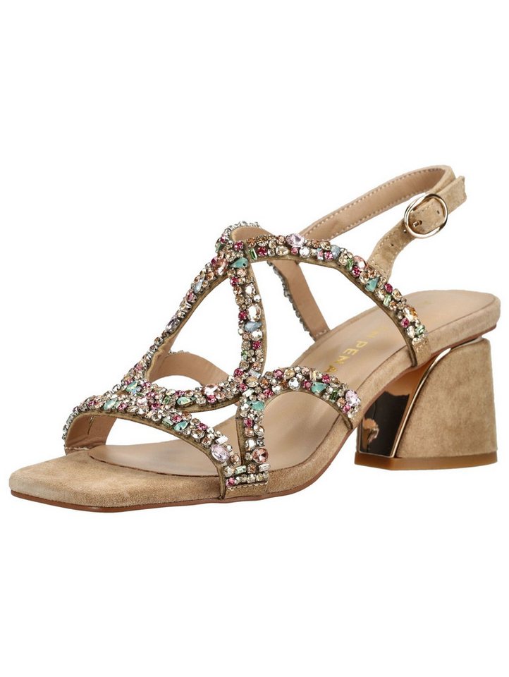 Alma en Pena Sandalen Veloursleder/Textil Riemchensandale
