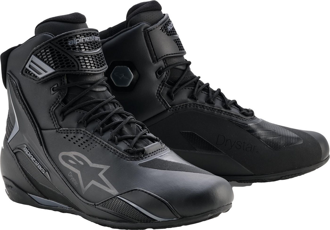 alpinestars Faster 4 Drystar wasserdichte Motorrad Schuhe Motorradstiefel wasserdicht (grau/schwarz)