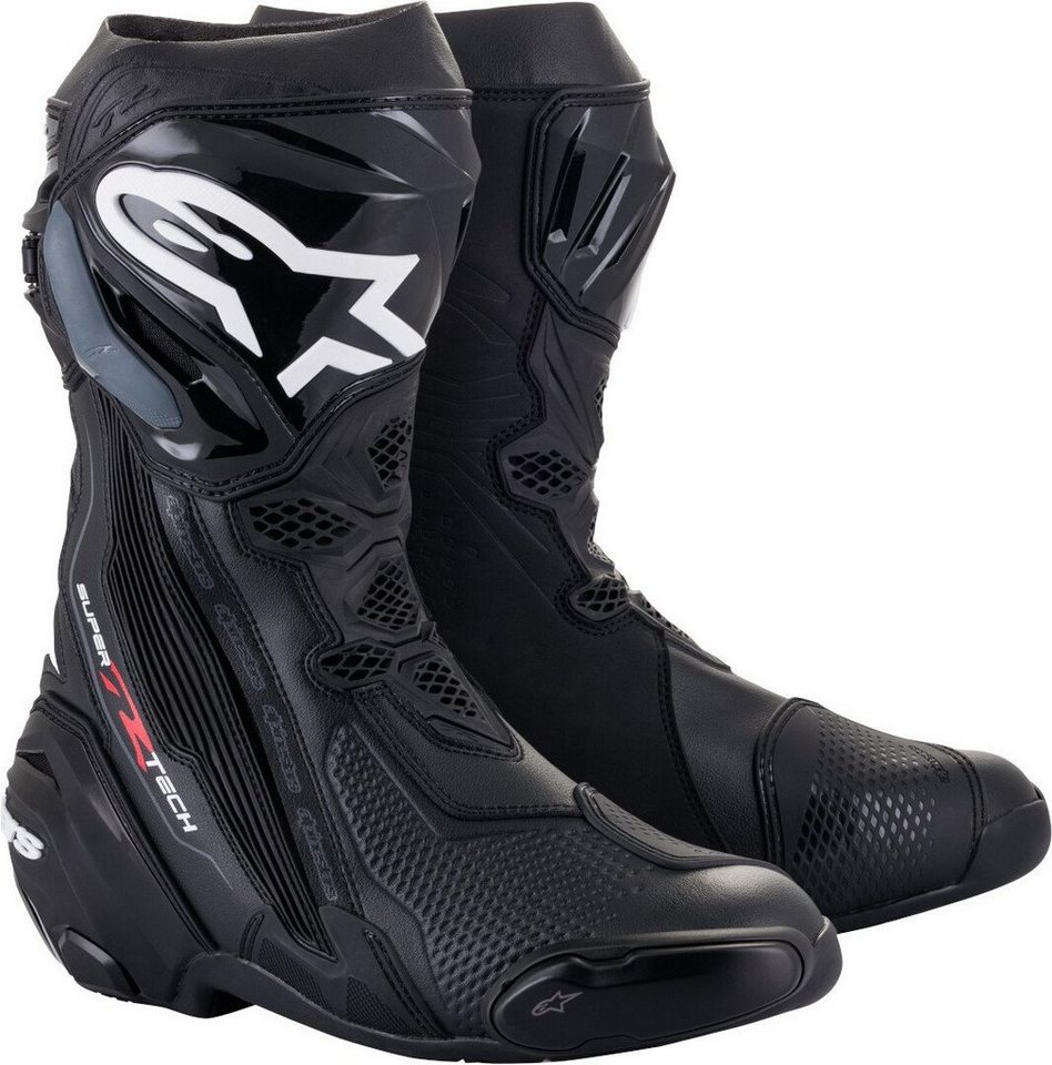 alpinestars Supertech R Motorradstiefel Motorradstiefel Atmungsaktiv (schwarz)