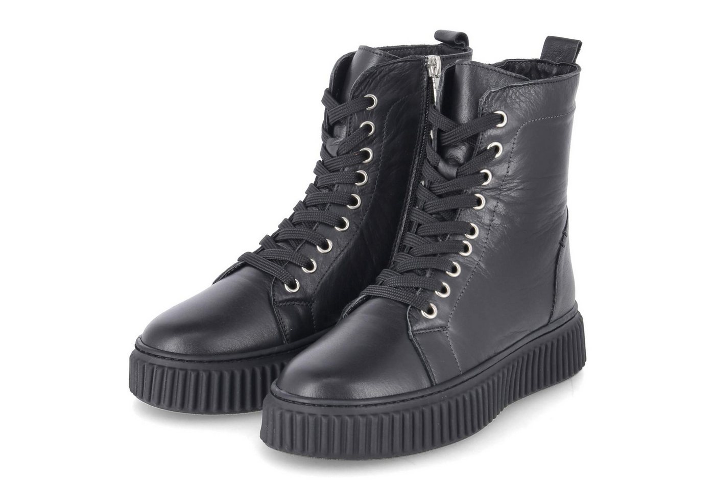 Andrea Conti 0060212/002 Damen Glattleder schwarz Schnürstiefel