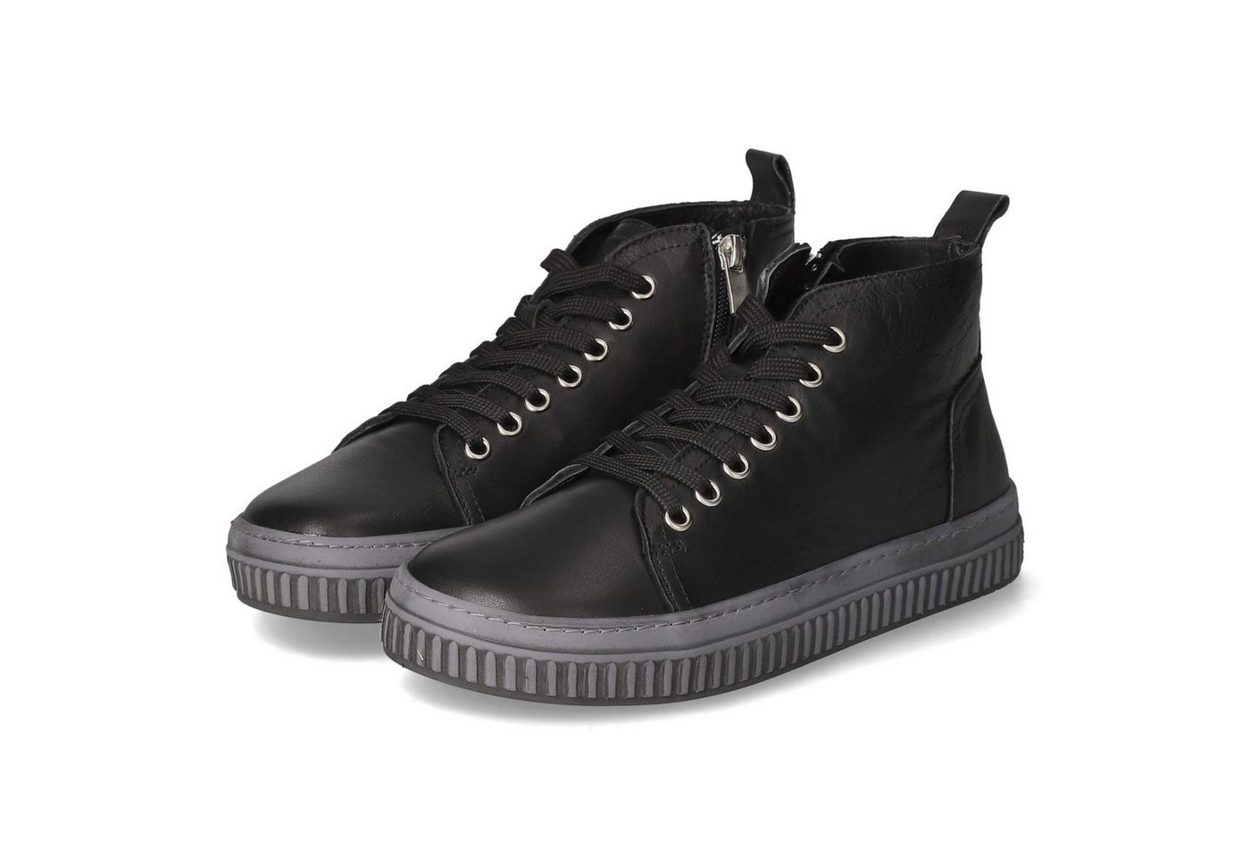 Andrea Conti 0060215/672 Damen Glattleder schwarz Schnürstiefel