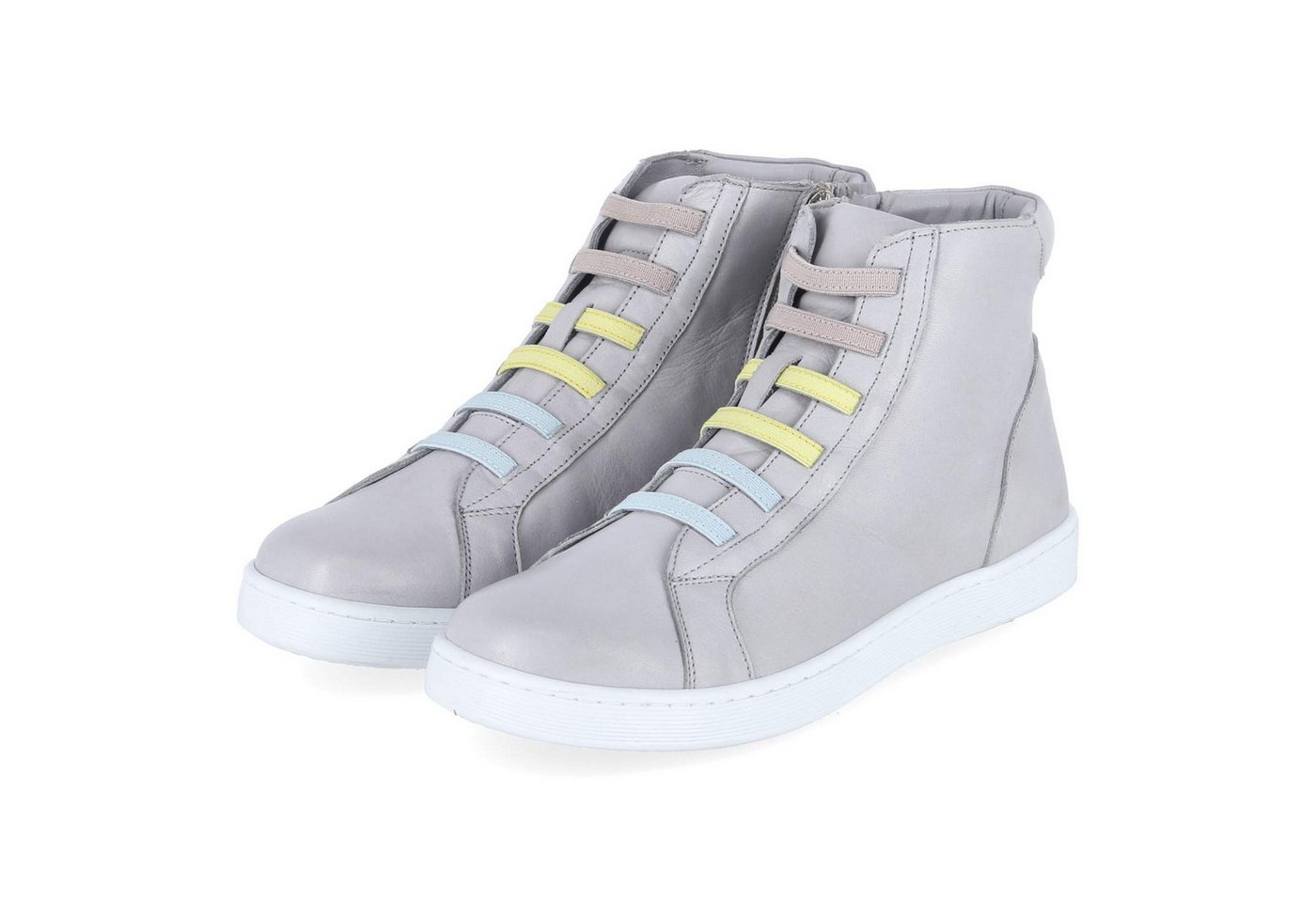 Andrea Conti 00628011-918 SEIDENGRAU Damen Glattleder grau Schlupfstiefel