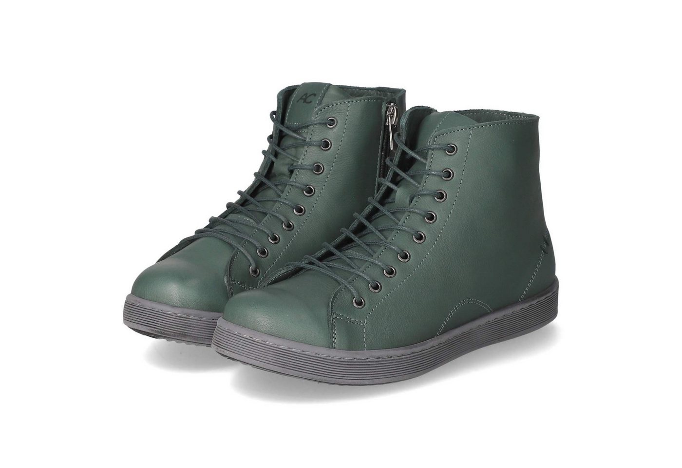 Andrea Conti 0344900/112 Damen Glattleder gruen Schnürstiefel