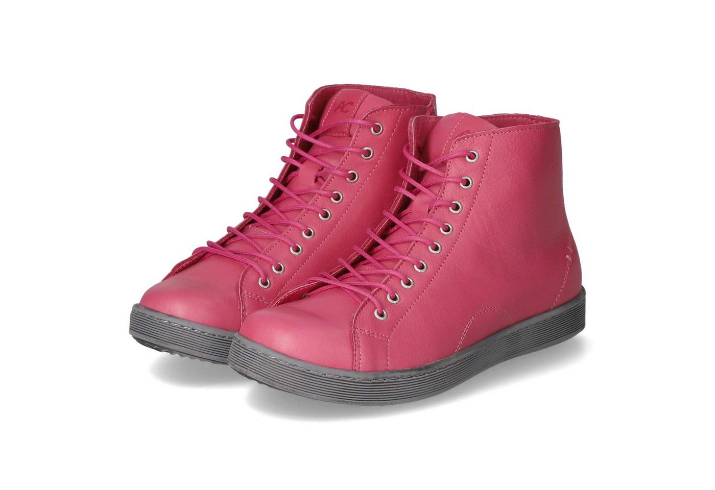 Andrea Conti 0344900/1360 Damen Glattleder rosa Schnürstiefel
