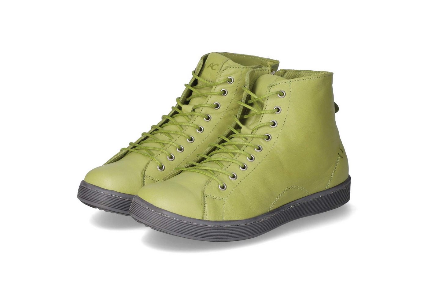 Andrea Conti 0344900/262 Damen Glattleder gruen Schnürstiefel