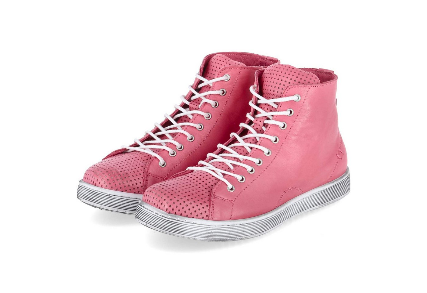 Andrea Conti 0345728084 KORALLE Damen Glattleder rot Schnürstiefel