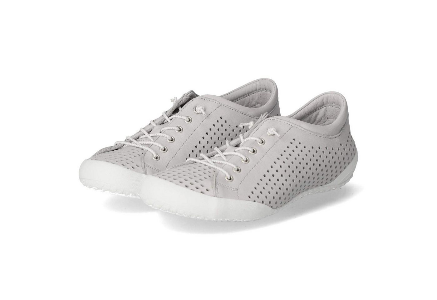 Andrea Conti 0345767-1873 SEIDENGRAU Damen Glattleder grau Schnürschuh