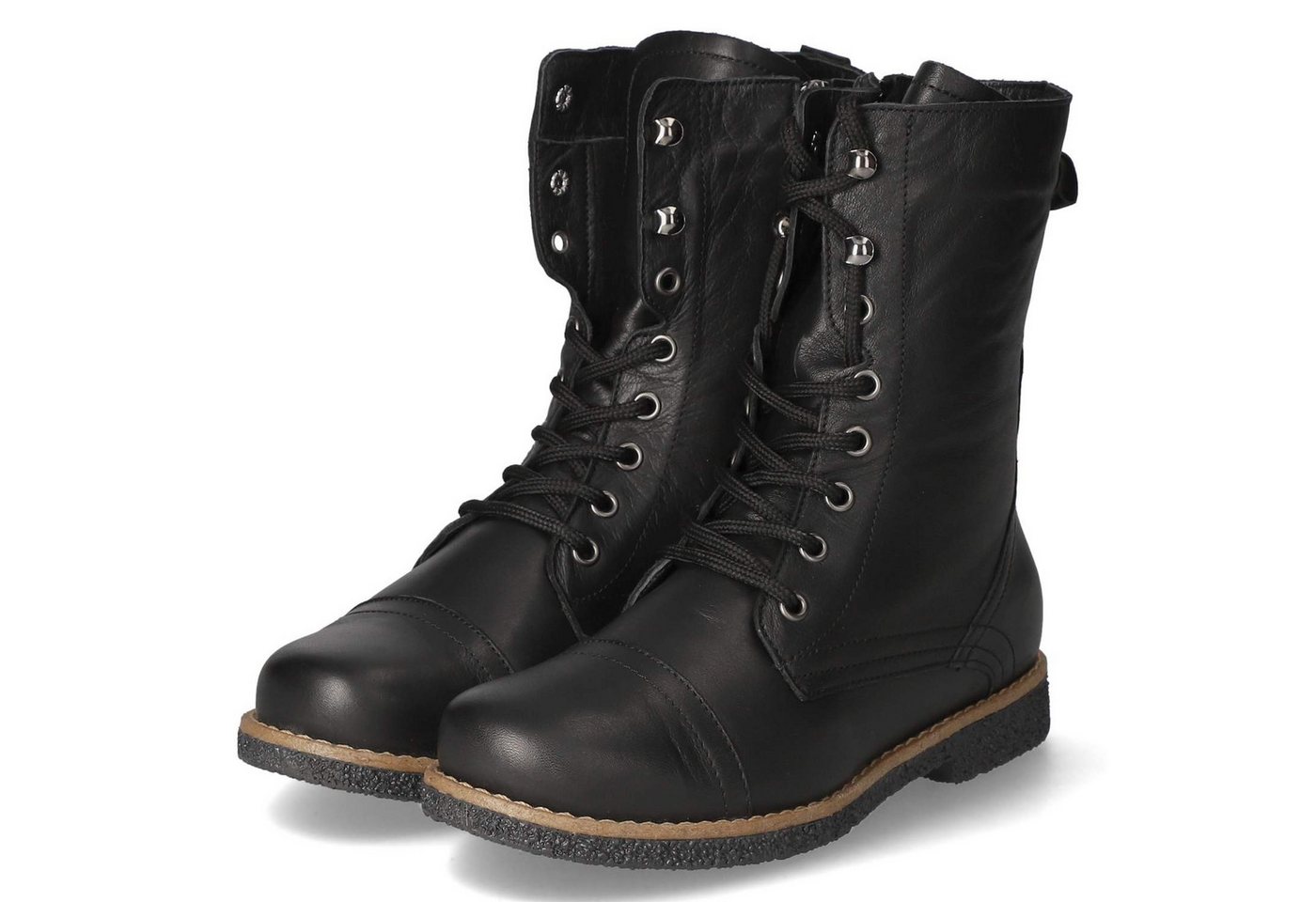 Andrea Conti 0348894/002 Damen Glattleder schwarz Schnürstiefel