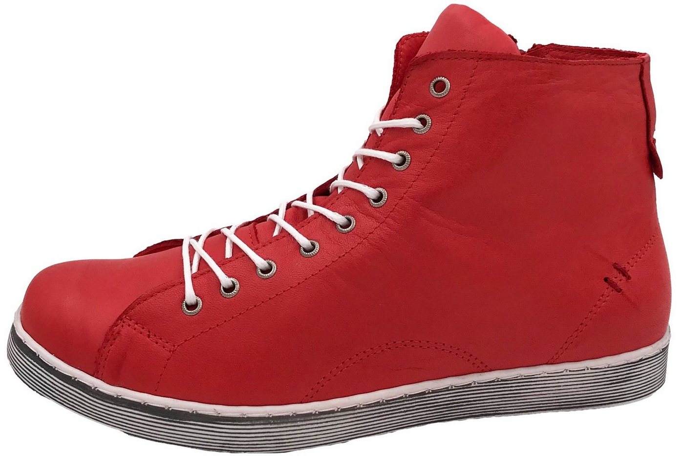 Andrea Conti Damen Leder Sneakerboots (rot)