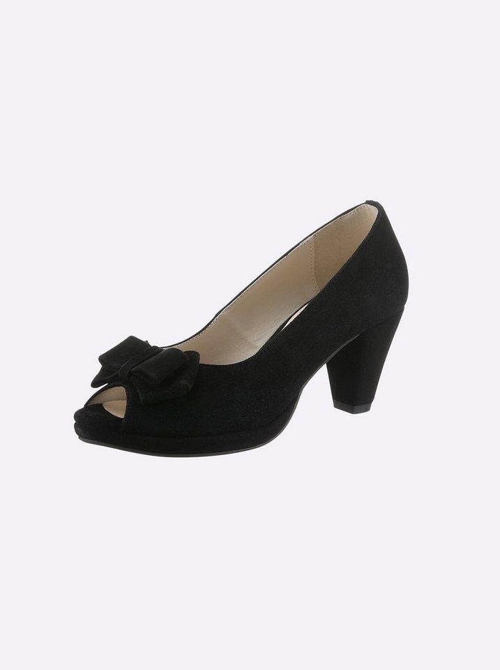 Andrea Conti Peeptoe Pumps (schwarz)
