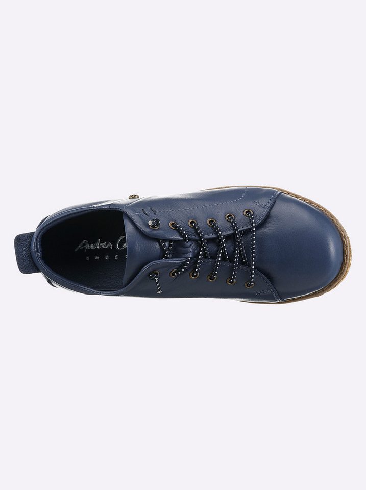 Andrea Conti Schnürer Sneaker Wechselfußbett, weiche Polsterung (blau)