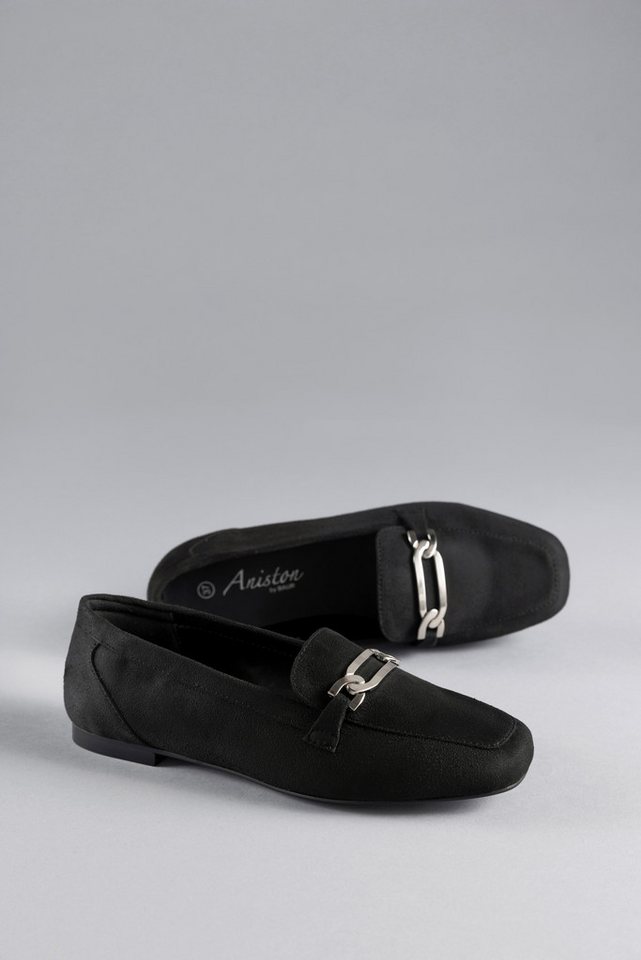 Aniston SHOES Loafer, Slipper, Schlupfschuh, Flat, Schmuckspange - NEUE KOLLEKTION