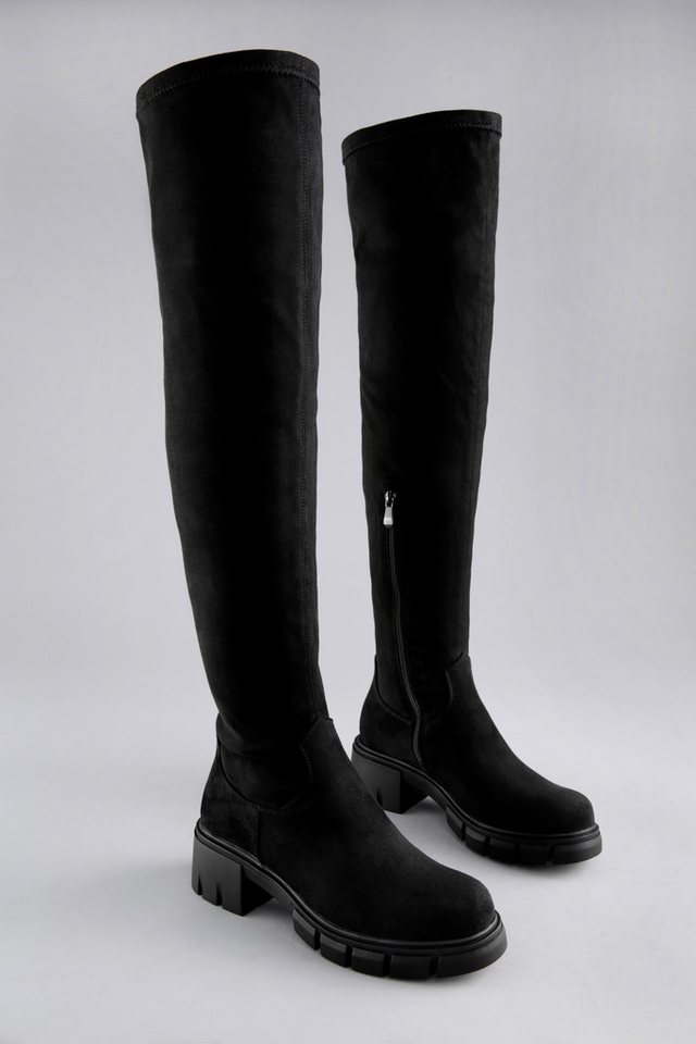 Aniston SHOES Overkneestiefel zum Schlupfen, mit kurzem Innen-Reißverschluss - NEUE KOLLEKTION