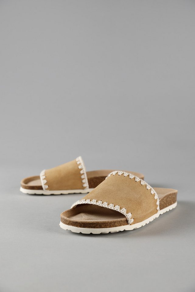 Aniston SHOES Pantolette Sommerschuh, Strandschuh mit Häkelborde