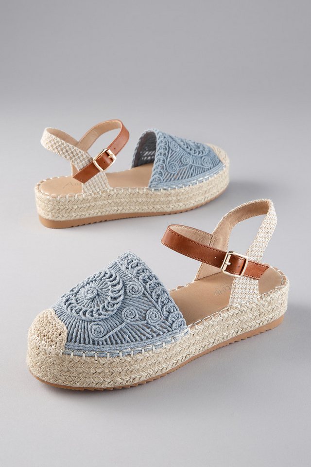 Aniston SHOES Plateausandale Häkel-Sandale, Sommerschuh, Urlaubsschuh - NEUE KOLLEKTION
