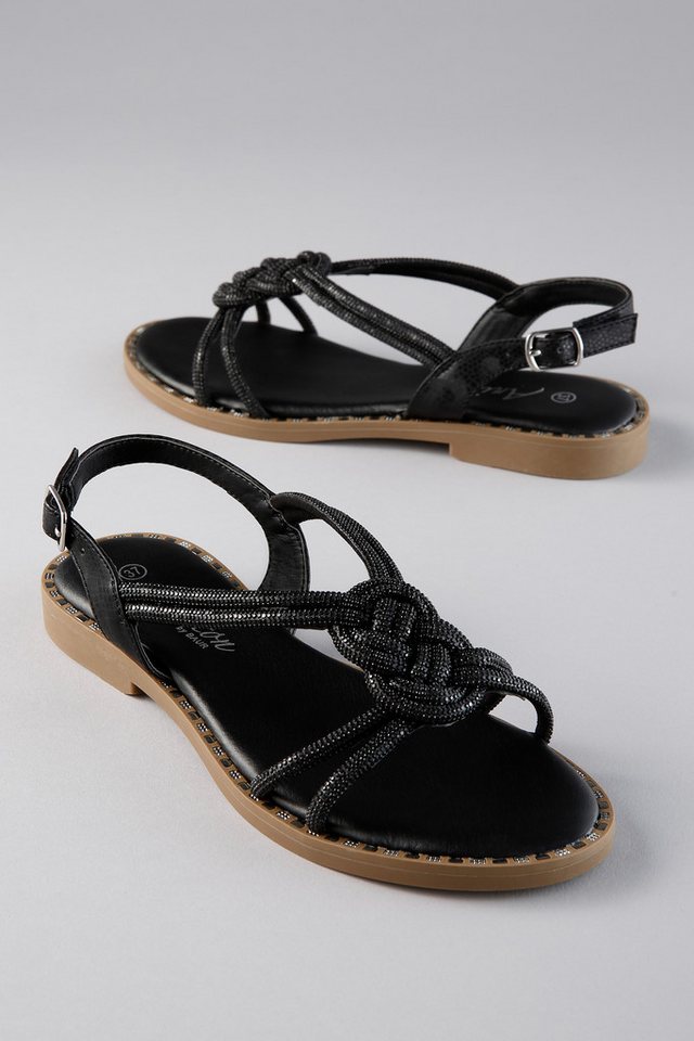 Aniston SHOES Sandale Sommerschuh, Riemchensandale mit Glitzerdetails - NEUE KOLLEKTION