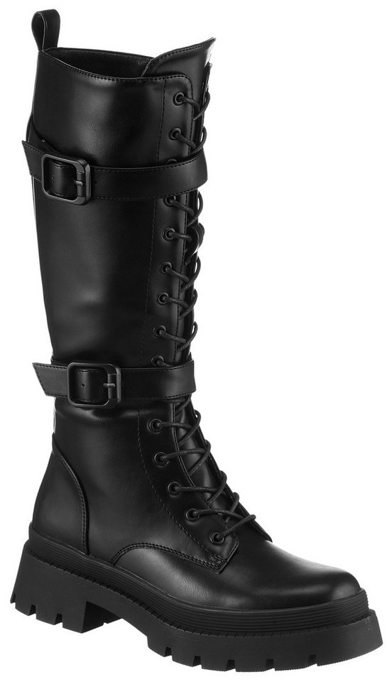 Aniston SHOES Schnürstiefel Langschaftstiefel, Profilsohle, Festival - NEUE KOLLEKTION