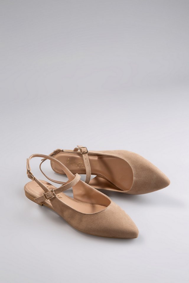 Aniston SHOES Slingpumps Flat, Sommerschuh, Riemchensandale - neue KOLLEKTION, schmale Form