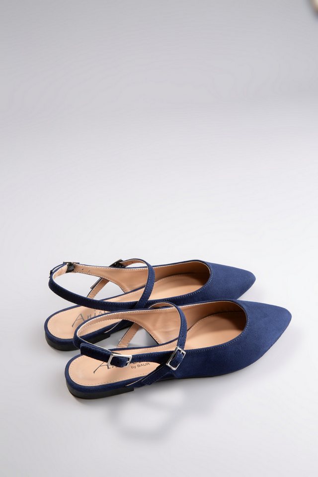 Aniston SHOES Slingpumps Flat, Sommerschuh, Riemchensandale - neue KOLLEKTION, schmale Form