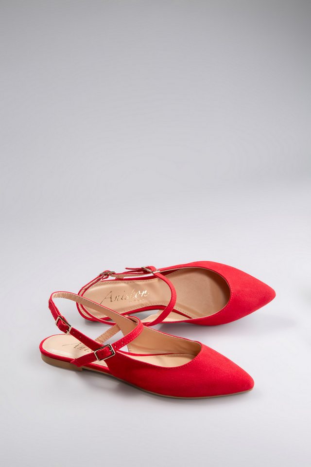 Aniston SHOES Slingpumps Flat, Sommerschuh, Riemchensandale - neue KOLLEKTION, schmale Form