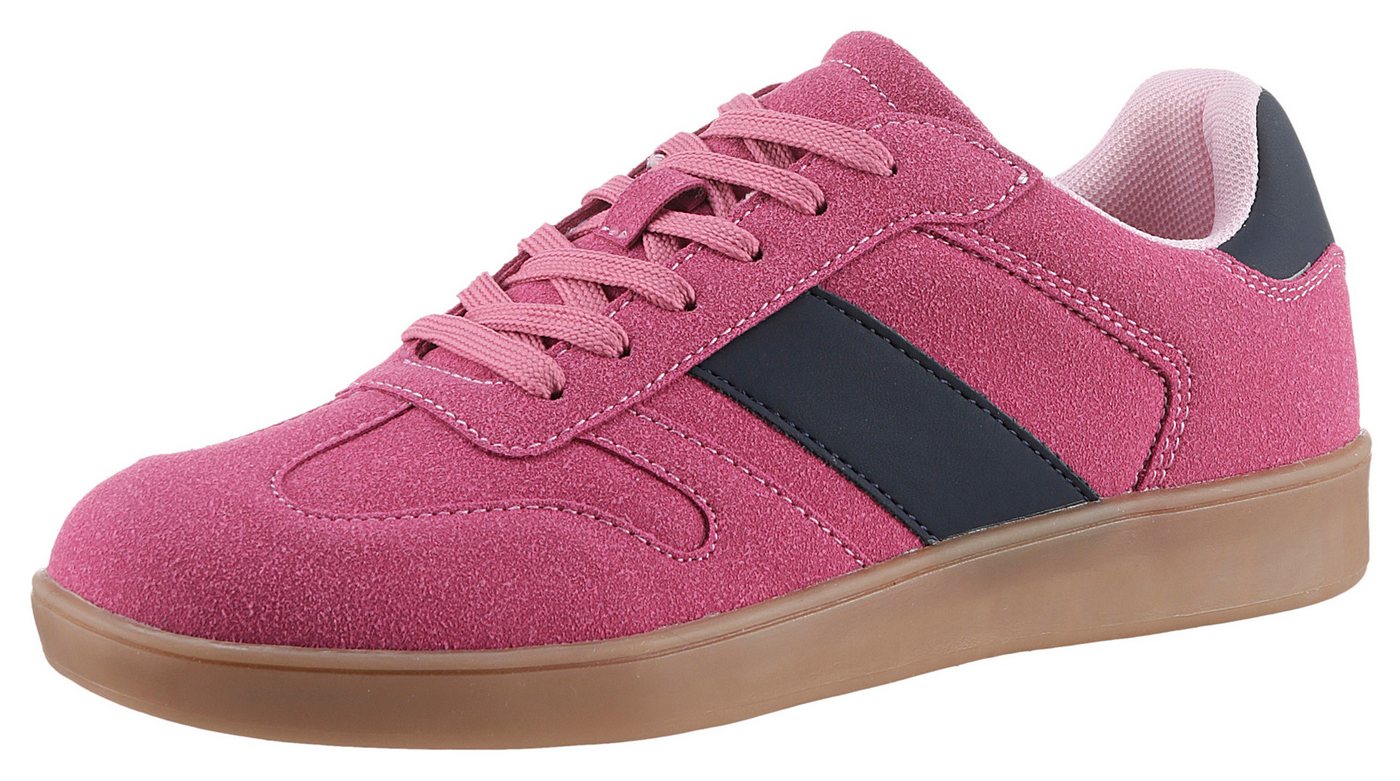 Aniston SHOES Sneaker Freizeitschuh, Halbschuh, Schnürschuh - NEUE KOLLEKTION (blau/rosa)
