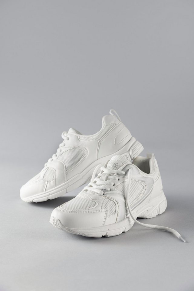 Aniston SHOES Sneaker, Freizeitschuh, Halbschuh, Schnürschuh - NEUE KOLLEKTION (silber/weiß)