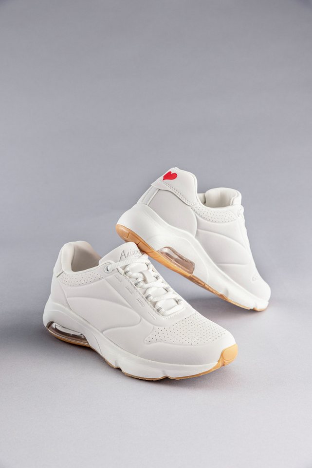 Aniston SHOES Sneaker, Freizeitschuh, Halbschuh, Schnürschuh - NEUE KOLLEKTION (weiß)
